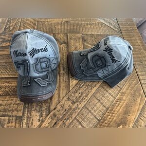 Women’s Black distressed baseball cap